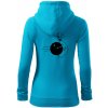 Koule vs kolka - Mikina dámska trendy zipper s kapucňou - 2XL ( Svetlý tyrkys )