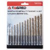TAGRED Titánové vrtáky, dvojito brúsené HSS 1,5 - 6,5 mm 13 ks BIT HEX 1/4''