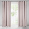Pudrovo rúžový záves na okno s brmbolcami Šírka 140 cm | Dĺžka 250 cm ružová Zatemňovacie závesy Kruhy