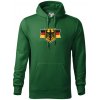 Nemecká orlica a vlajka - Mikina pánska Cape s kapucňou - 2XL ( Fľaškovozelená )