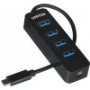UTK UNITEK HUB USB-C 4XUSB-A 3.1, AKTÍVNY, 10 WATTOV,H1117B