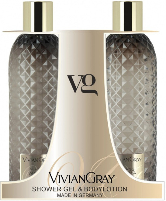 Vivian Gray Ylang Vanilla jemný sprchový gél 300 ml + hydratačný telový krém 300 ml darčeková sada