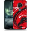 Picasee silikónový prehľadný obal pre Nokia 7.2 - Red black