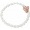 By Eloise London Rose Gold Bling Heart náramek / gumička do vlasů barva bílá pro ženy