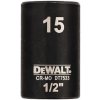DeWALT DT7533 nástrčná hlavice EXTREME IMPACT 1/2“ krátká, 15 mm