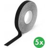 Protišmyková páska, hrubé zrno, 25 mm x 18,3 m, balenie 5 ks, čierná