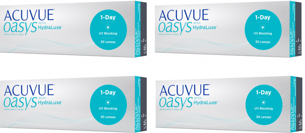 Johnson & Johnson Acuvue Oasys 1-Day with HydraLuxe 30 šošoviek výhodné balenie 4 krabiček