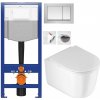 CERSANIT predstenový inštalačný systém s tlačidlom chrom K97-509 + WC DEANTE Jasmin so sedadlom RIMLESS K97-526 509 JA1