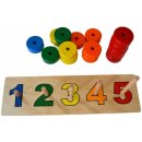 Montessori Tyčky s farebnými kruhmi na počítanie