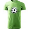 Futbalová lopta v triku - Klasické pánske tričko vyššej gramáže - 4XL ( Trávová zelená )