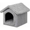 Búda pre psa s kožušinou domček s vankúšom teplá búdka stredná R4 55x60 cm