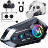Interkom na motorku Bluetooth Y12 Pro (Bezdrôtová komunikácia počas jazdy – handsfree hovory, hudba a hlasový asistent)