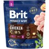 BRIT Premium by Nature Adult S Chicken - suché krmivo pro psy - 1 kg