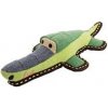 Krokodýl jutový 30 cm, robustní aport pro psy, HIPHOP DOG, zelená/šedá 1 ks