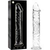 Ibiza Nebula Model 12 Dildo Borosilicate Glass 17x3.5cm Clear