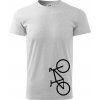Bicykel na výšku - Tričko extra veľké (5-8XL) - 5XL ( Svetlosivý melír )