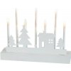 MagicHome Svietnik 8 LED teplá biela 2xAA MDF interiér 24x5,5x18 cm