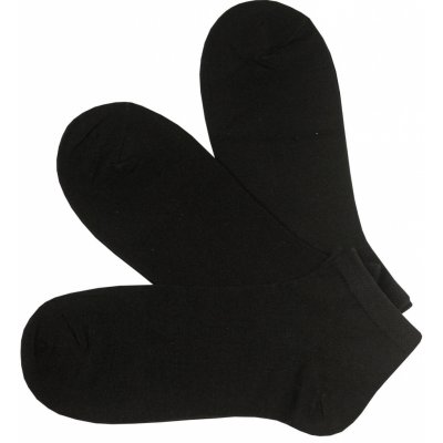 Kvalitné členkové ponožky bavlna IM10C 3 páry čierna