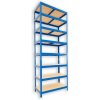 Kovový regál do technickej miestnosti Biedrax 35 x 60 x 210 cm, modrý - 8 políc MDF