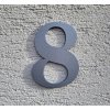 Číslo 8 na dom strieborné samolepiace