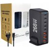 DAXIEFOO Nabíjačka USB C 268W GaN Rýchle nabíjanie 8 portov USB C PD 100W