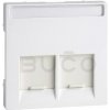 Schneider Electric Merten M-Elegance - Krytka dátovej zásuvky 2x RJ45 Active White