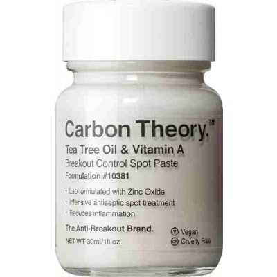 Carbon Theory Tea Tree Oil & Vitamin A lokálna starostlivosť proti akné 30 ml