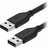 Dátový kábel AlzaPower Core USB-A (M) to USB-A (M) 2.0, 3m čierny (APW-CBAMAM230B)