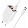 Nabíječka Borofone BA58A USB-C (5V / 2,4A) (Bílá)
