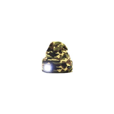LED čelovka Cattara čiapka ARMY s LED svietidlom USB nabíjanie
