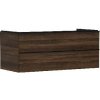 Hansgrohe Xelu Q - Umývadlová skrinka, 50x118x55 cm, 2 zásuvky, tmavý orech/matná čierna 54085670