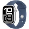 Apple Watch Series 10 GPS 46mm Silver Aluminium Case | Denim Sport Band - S/M