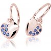 Cutie Jewellery Detské náušnice z ružového zlata C2160-10-X-4 modrá