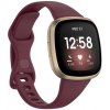 eses Silikonový řemínek pro Fitbit Versa 3 a 4, Sense 1 a 2 - Velikost S, vínový