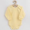 Dojčenské bavlnené body s dlhým rukávom New Baby Pastel žlté