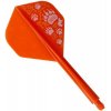Letky na šípky Condor AXE oranžové Footprint Bear, štandardné letky a dlhé násadky