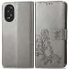 VSETKONAMOBIL 66984 ART FLOWERS Peňaženkový obal pre Oppo A38 šedý