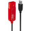 Kábel USB 2.0 A-A M/F 12m, High Speed, predlžovací, čierny, PRO, reťazitelný