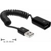 Delock USB kábel USB 2.0 USB-A zástrčka, USB-A zásuvka 0.60 m čierna 83163; 83163