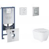 Grohe Rapid SLX - Set predstenovej inštalácie, klozetu, dosky SoftClose a tlačidla Skate Cosmopolitan, kefovaná nerezová oceľ SANI11BB2112