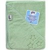 XKKO Organic BIO Bavlnená froté osuška s kapucňou 90x90 - Mint Stars