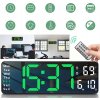 13'' DIGITÁLNY LED NÁSTENNÝ HODINOVÝ STROJ S ALARMOM, DÁTUM, TEPLOTA, ČAS, DIAĽKOVÉ OVLÁDANIE