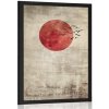 Plagát japandi červený mesiac