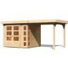 Drevený záhradný domček KERKO 3 s prístavkom 240 Lanitplast