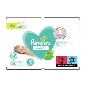 Pampers Sensitive Detské vlhčené obrúsky 6 x 80 ks od 17,1 € - Heureka.sk