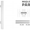 FT - MADLO kód K31 25x25 mm UN pár Rozteč madla: 400 mm, Dĺžka: 600 mm, Rozmer profilu madla: 25x25 mm BIM - biela matná (FBO)