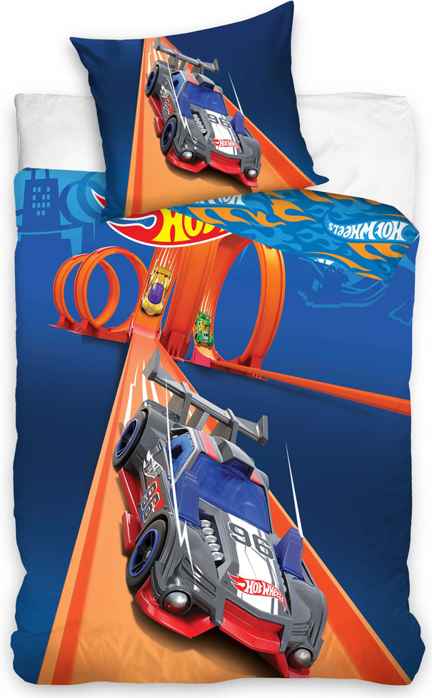 Carbotex bavlna obliečky Hot Wheels motív Pretekárska dráha bavlna Renforcé 70x90 140x200