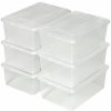 Tectake 402005 úložné boxy plastové krabice sada 12 dílná - průhledná