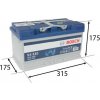 BOSCH EFB S4 75Ah Autobatéria 12V , 730A , 0 092 S4E 100