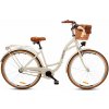 GOETZE Retro Bicykel STYLE 28″ 1 prevodový Pieskový + košík Košík: biely kovový na KLIK